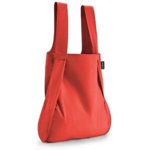 Red, a reusable shopping bag with wide handles and a small black label, showcases Estonian design. The bag stands upright on a plain white background. Gate21.ee