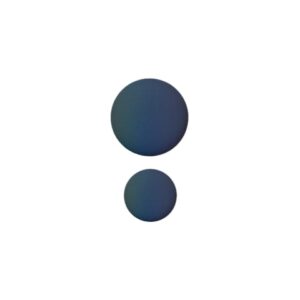 Double – Silver features a large dark blue circle above a smaller one, both centred on a white background, reflecting the curated aesthetic of Tallinn shopping gift shops. Gate21.ee