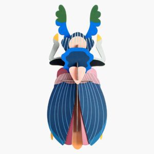 A vibrant, abstract paper sculpture named "Giant Lobster" features blue, green, pink, and yellow accents with antler-like shapes—an eye-catching piece of Estonian design ideal for display or a unique gift shop find. Gate21.ee