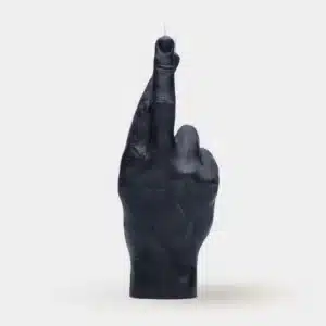 A purple candle shaped like a human hand with the middle finger raised, the F*ck You Candle combines bold Estonian design and attitude—an eye-catching statement piece ideal for Tallinn shopping enthusiasts. Gate21.ee