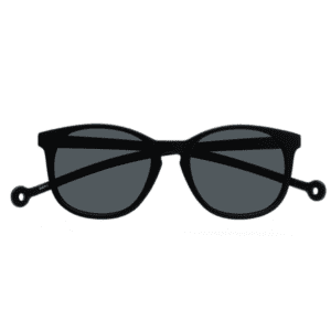 The "Arroyo" Black Sunglasses feature cat-eye frames and dark lenses, shown against a white background—an ideal accessory to enhance your Tallinn shopping experience. Gate21.ee