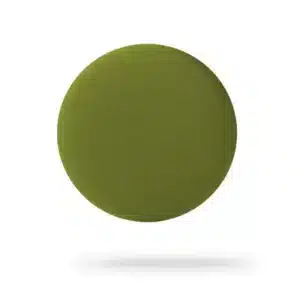 A solid khaki circle, part of the "Single - Khaki" product, is centred on a white background with a subtle shadow—an ideal piece for highlighting unique ideas and modern Estonian design in any concept shop. Gate21.ee