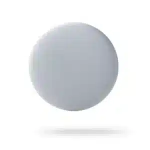 A minimalist product photo of the Single - White tablet: plain, round, and white, set against a white background with a soft shadow below—highlighting Estonian-inspired design simplicity. Gate21.ee
