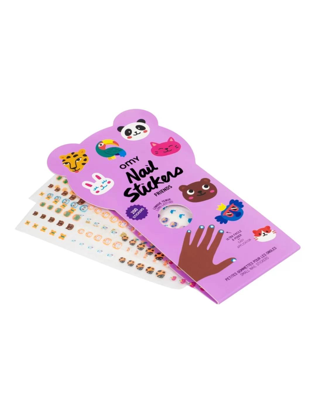 A packet of Unicorn - Nail Stickers with playful animal faces and colourful designs. Includes two sheets of small, assorted stickers—ideal for Tallinn shopping or adding a fun Estonian design touch to your style. Gate21.ee