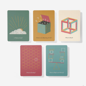 Everyday Adventures Cards feature five illustrated prompts such as Is There a God? and What is Real?—a thoughtful gift for concept shops, fans of Estonian design, and those who enjoy meaningful conversations. Gate21.ee