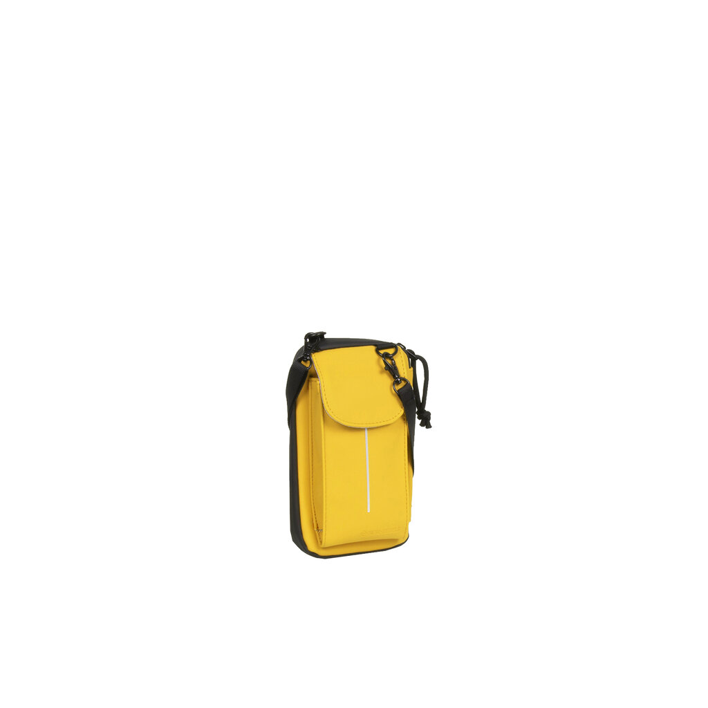 The Cincinnati - Phone Pocket and Wallet in yellow is a small, rectangular crossbody bag with a front flap, zip, and black strap—showcasing curated Estonian design against a plain white background. Gate21.ee