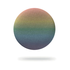 Single - 7 Colours: A round, flat object with a smooth pink, yellow, green, and blue gradient on a white background and subtle shadow—ideal for Tallinn shoppers or fans of unique Estonian design. Gate21.ee