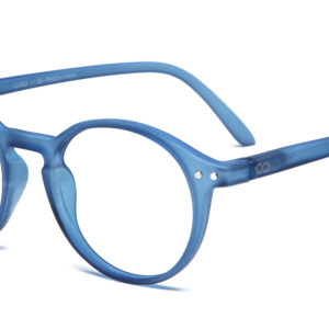A pair of round, black FAUST spectacles with clear lenses and a matt finish, displayed on a white background. The curated frames feature two small metal dots near the hinges, perfect for concept store shoppers seeking unique eyewear. Gate21.ee