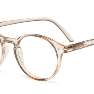 FAUST - Black: Round eyeglasses featuring black acetate frames and a keyhole bridge, ideal for adding style to concept shops or gift shops, displayed on a white background. Gate21.ee