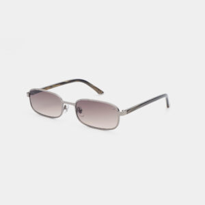 The NOAH – Silver Striped Horn sunglasses feature thin metal frames, black earpieces, and gradient tinted lenses—an ideal stylish accessory or unique gift shop find for Tallinn shopping. Gate21.ee