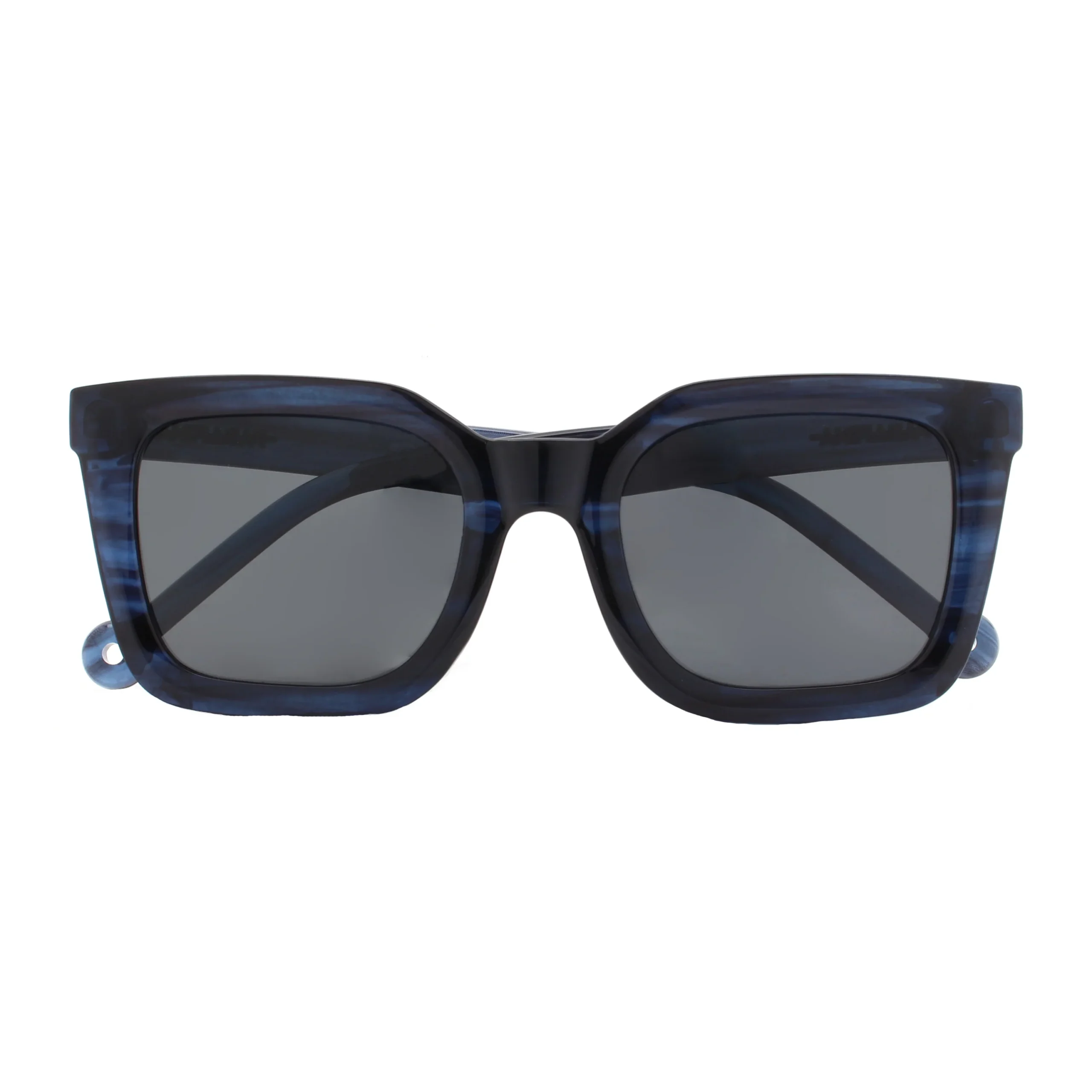 The "Cometa" Deep Blue Sunglasses feature square dark lenses and a slightly marbled deep blue plastic frame—an ideal choice for stylish Tallinn shopping or a unique gift shop find. Gate21.ee
