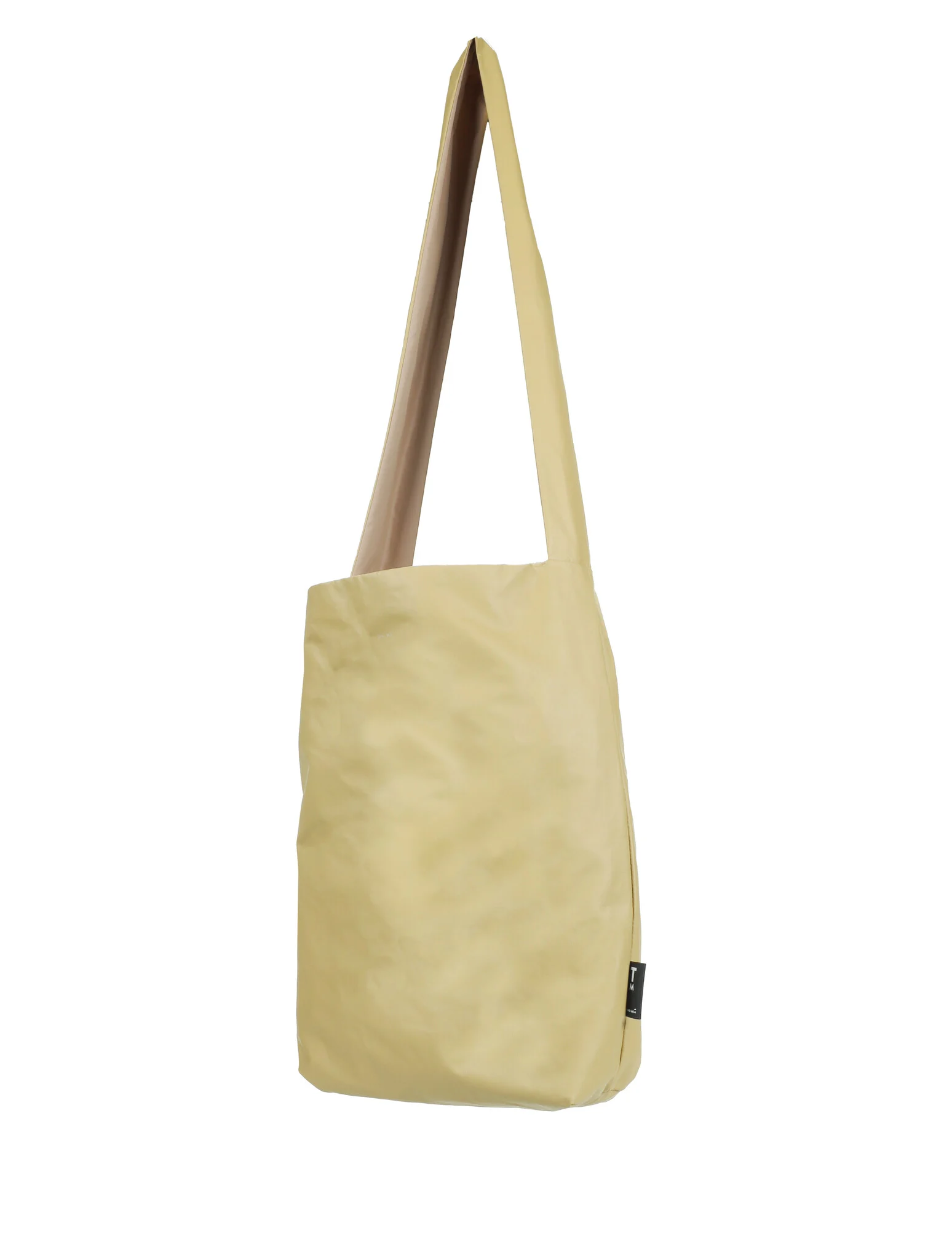 The Feel Good Bag - Violet Ice, a soft and flexible tote with minimalist Estonian design and a long strap, stands upright against a white background—perfect for Tallinn shopping or trips to your favourite concept shop. Gate21.ee