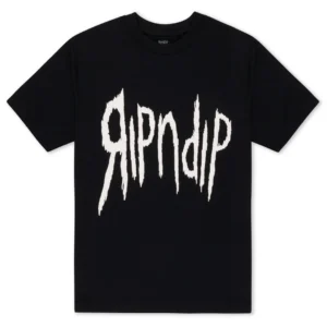 The Insano Tee Black features bold, jagged white RIPNDIP lettering across the chest—curated exclusively for our concept shop. Gate21.ee