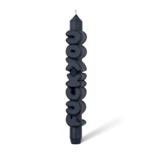 The F*ck You 3D Candle - Black features bold vertical block letters and a single top wick—ideal for concept shop displays or adding a unique touch to your home décor. Gate21.ee