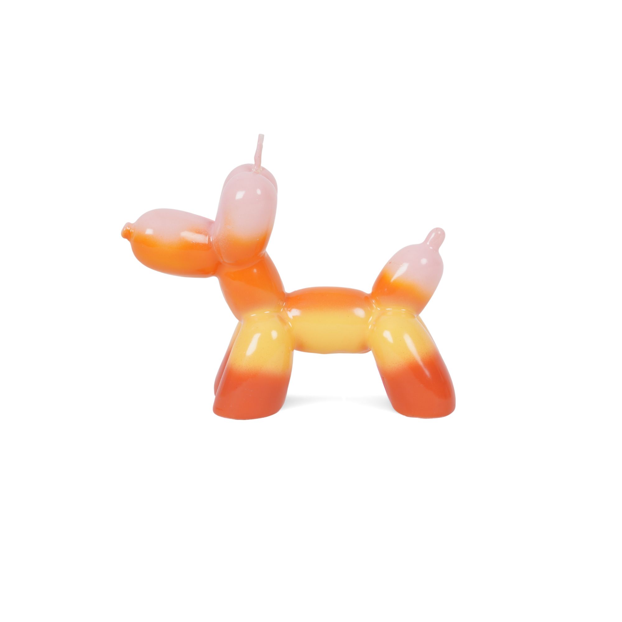 The Balloon Dog Candle - Lime features a playful balloon dog shape in a vibrant lime gradient, inspired by Estonian design—an eye-catching keepsake and the perfect gift or souvenir from your Tallinn shopping adventure. Gate21.ee