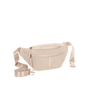 An Old Pink Waistbag Vancouver with an adjustable strap, front zip pocket, and plastic buckle is displayed on a white background. Gate21.ee