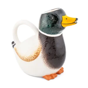 A ceramic Duck - Watering can with a rear handle and a spout at the top of the duck’s head for easy pouring. Gate21.ee