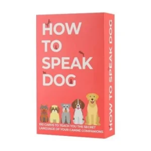 A red box labelled How to Speak Cat with illustrations of five cartoon cats and white text. Reminiscent of the Totally 90’s Trivia Card Game, the box also says 100 cards to teach you the secret language of your feline companions. Gate21.ee